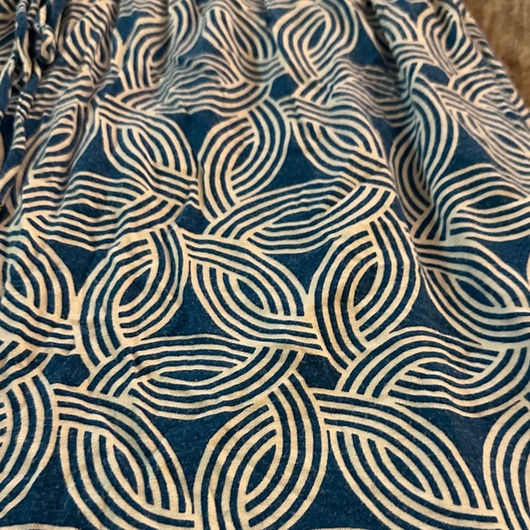 Banana Republic Blue and White Geometric Midi Dress - Picture 2 of 6